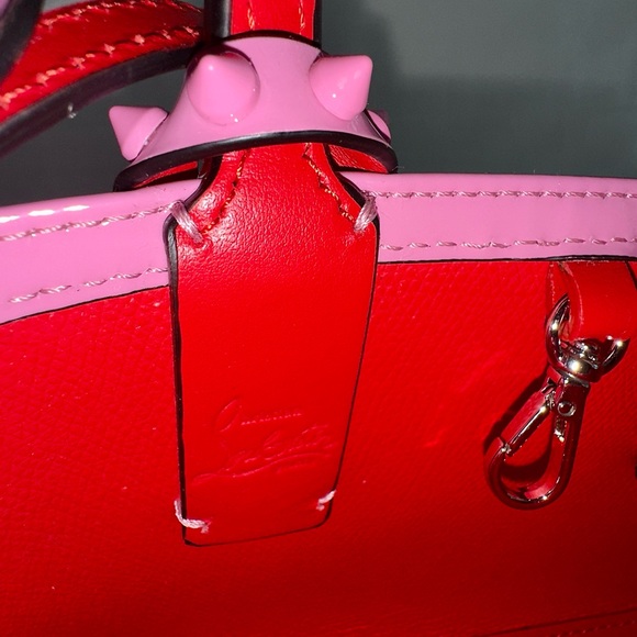 ✨New CHRISTIAN LOUBOUTIN Cabata Nano East West Patent Leather Tote Bag Gummy - Picture 10 of 14